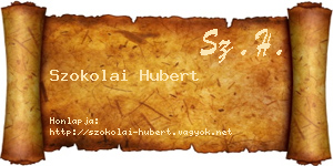 Szokolai Hubert névjegykártya